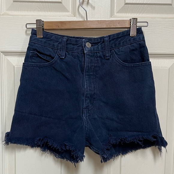 Guess Shorts Guess Vintage Jeans Cut Off Dark Bluefaded Black Jean